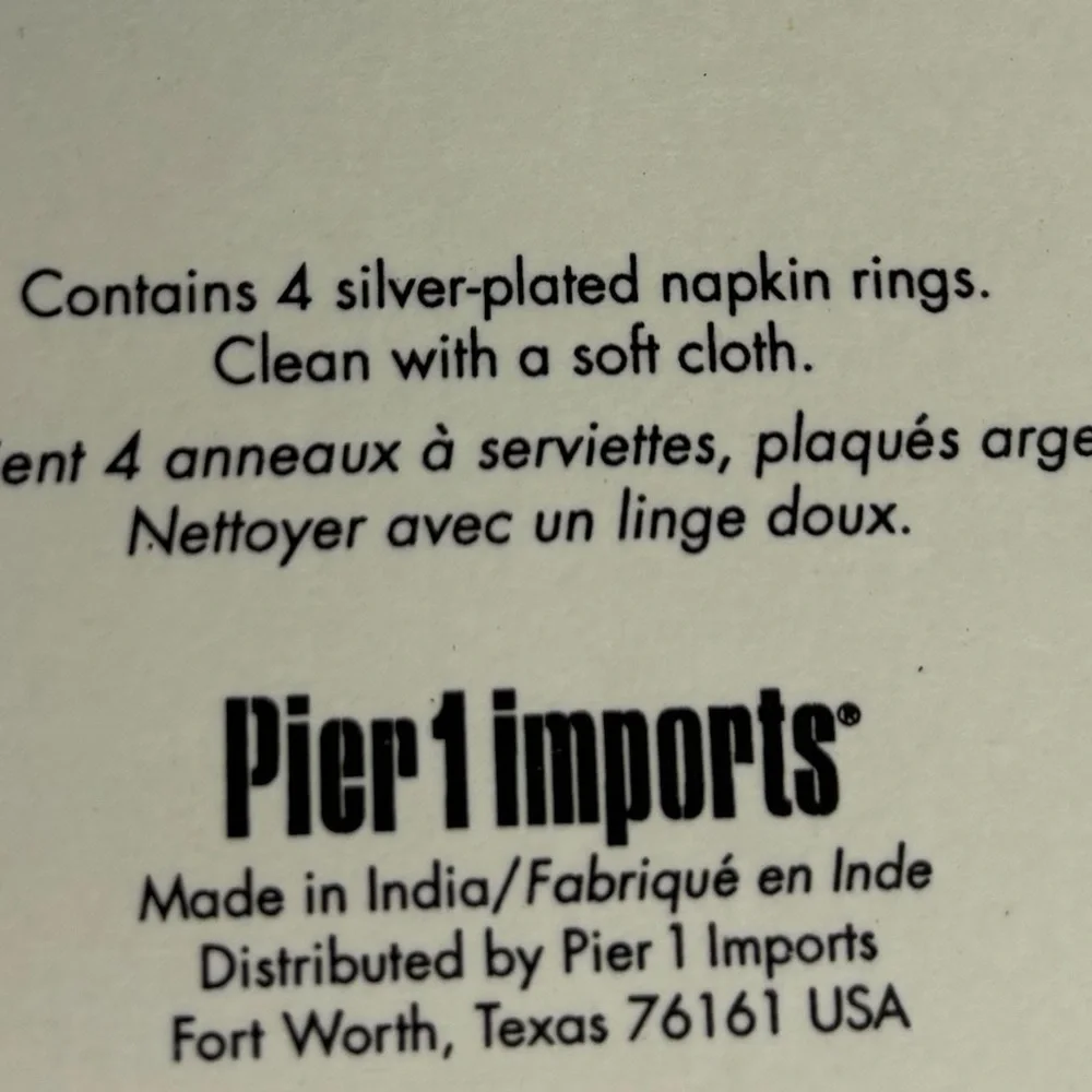 NAPKIN RINGS (PIER 1 FORK/KNIFE) (SET OF 4)